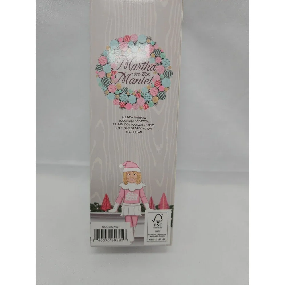 7 in Martha Stewart Pink Elf Martha on the Mantle A Holiday Collectible Ornament